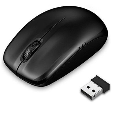 Trands TR-MU337 Wireless Optical Mouse 2.4GHz with Nano Receiver, 800-1600 DPI Adjustable, Photoelectric Sensor, 10m Range, AA Battery Powered