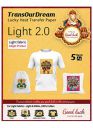 TransOurDream Light 2.0 - Upgraded Iron on Heat Transfer Paper for T Shirts (5 Sheets, A4) Iron-on Transfers Paper for Light Fabric Printable Heat Transfer Vinyl for Inkjet Printer...