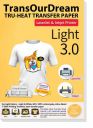 TransOurDream Light 3.0 - Upgraded Iron on Heat Transfer Paper for T Shirts (5 Sheets, A4) Iron-on Transfers Paper for Light Fabric Printable Heat Transfer Vinyl for Inkjet Printer...