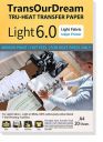 TransOurDream Light 6.0 - Iron on Heat Transfer Paper for Light Fabric (20 Sheets, A4) Iron-on Transfers Paper for White T-Shirts Printable Heat Transfer Vinyl for Inkjet Printer...