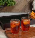 Transparent 280 ml Glass Lotus Cut Designed (Set of 2) Everyday Glasses...