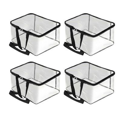 Transparent Storage Bags Pack of 4 