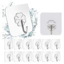 Transparent Strong Self Adhesive Door Wall Hangers Hooks Suction Waterproof Flower Plastic Strong Rack Sticky Sucker Heavy Load Rack Cup Sucker for Kitchen and Bathroom (10)...