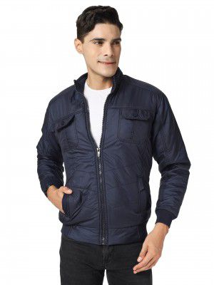 TrapNation Men's Quilted Jacket Jerkin (XXXL, Dark Blue)
