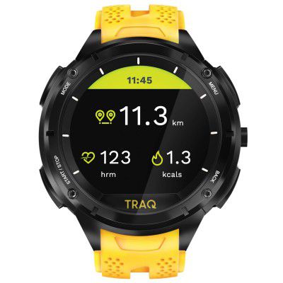 Traq by Titan Cardio Running and Cycling GPS Unisex Smartwatch with Heart Rate Monitoring and Upto 7 Days of Battery Life 75001PP03