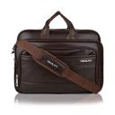 TRAVALATE Mens and Womens Laptop Sling Office Messenger Shoulder Bag with 5 Compartments - Brown, 15.6 Inch...