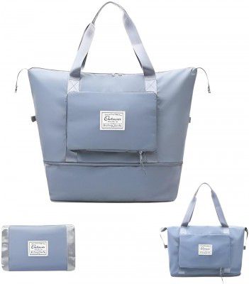 Travel Bags 41 Liter Expandable for Women,Duffle Bags with Wheels and Handle for Women Luggage (Sky)
