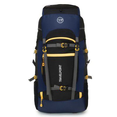TRAVEL POINT 60L Waterproof Travel Backpack for Hiking Trekking Camping Rucksack with Shoe Compartment Tourist Mountain Climbing Bag