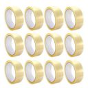 TRENDIKRAFT 2 inch X 65 meter Pack of 12 Transparent BOPP Packing Clear Cello Tape Self Adhesive...