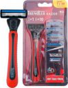 TRENDLER 3 Blade 10 Cartridges Shaving Razor for men Cushion Grip Handle for Easy Shaving, Men...