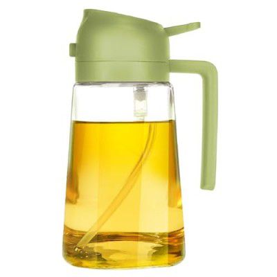 TrendPlain 16oz Olive Oil Dispenser Bottle for Kitchen - 2 in 1 Oil Dispenser and Oil Sprayer