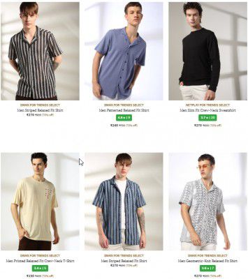 TRENDS SELECT  Men Shirt Upto 70% Off