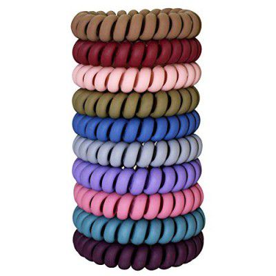 Trendy Club 10 Pcs Spiral Hair Ties