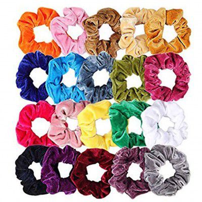 Trendy Club 9 Pcs Hair Scrunchies For Women, Satin Elastic Hair Ties No Crease Silky Ponytail Holders No Damage Hair Bands Silk,Pack Of 9 (Multiple Colors) 