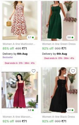 Trendy Dresses Starts at Rs 71