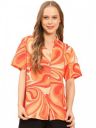 Trendy Queen Women's Printed Straight Mandarin Neck Shirt for Women's...