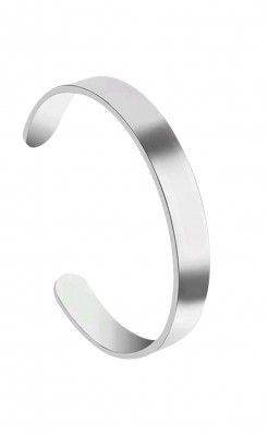 Trendytwigz Men's Silver Color High Plated Stainless Steel Cuff Style Adjustable Men's Kada For Boys and Men
