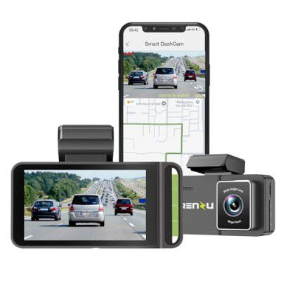 Trenzu 4K Dual Channel Dashboard Camera for Car | Front 4K + Rear 2.5K | 3" Display, 170° | 2 Channel Dash cam for Cars  