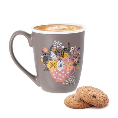 Treo by Milton Anthos Ceramic Mug, 1 Piece, 380 ml, Grey
