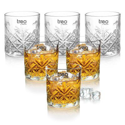 Treo by Milton Barley 340 Clear Whiskey Glass Tumbler Set of 6