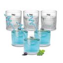 Treo by Milton Elix Juice Tumbler I Premium Glass Set of 6 for Water, Cold Drink I Perfect for Home, Restaurants and Parties. 230 ml...
