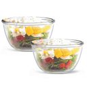 Treo By Milton Glass Mixing Bowls Set of 2, 1000 Ml (Transparent)...