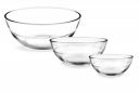 Treo by Milton Glass Serving and Mixing Bowl Jelo Set of 3 (420 ml, 800 ml, 1430 ml) Transparent...