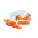 Treo by Milton Hi Borosilicate Clip Fresh Glass Storage Square Container, 160 ml...