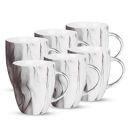 Treo by Milton Marble Mug, 240 ml, Set of 6, Black...