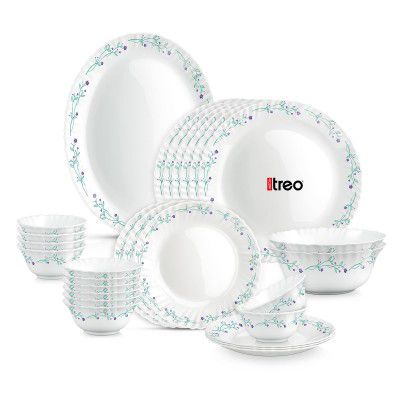 Treo by Milton Opalware Aurelia Murel Dinner Set of 27 | Serving for 6 