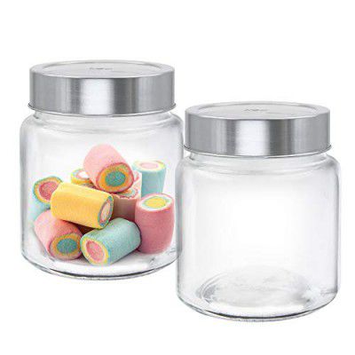 Treo By Milton Radius Glass Jar, Set of 2, 580 ml Each