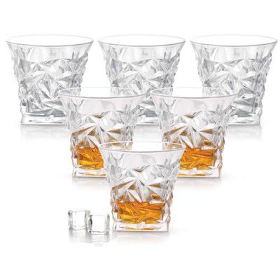 Treo by Milton Regal On The Rocks Glass Tumbler,6 Pc Set, 280 ml Each,Transparent