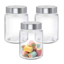 Treo Glass By Milton Radius Storage Jar, Set Of 3, 310 Ml, Transparent...