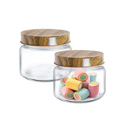Treo Glass Jar- 300 ml, 2 Pieces, Transparent