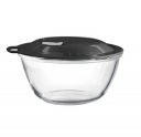TREO Glass Solid Bowl - 1500ml, 1 - Piece, Black...