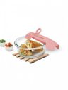 Treo Lumino Fresh Round 400 Borosilicate Glass Set of 1 Container 400 ml Peach...
