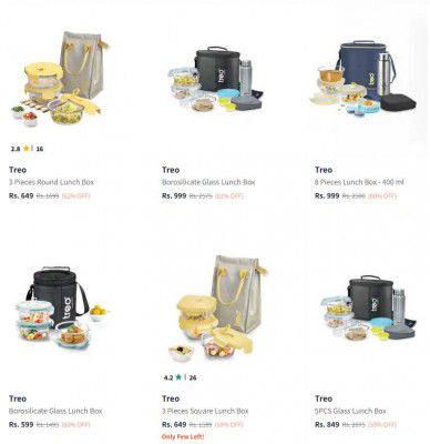 Upto 62% OFF - Treo Lunch Boxes