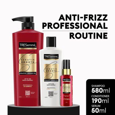 TRESemme Keratin Range Combo | (Shampoo 580ml+Conditioner 190ml+Serum 50ml) (3 Items in the set)