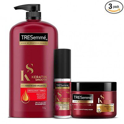 TRESemme Keratin Smooth Shampoo 1L + Hair Mask 300ml + Keratin Smooth hair serum 60ml