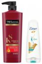 TRESemme Keratin Smooth Shampoo, 580ml And Dove Dryness Care Conditioner, 180ml...