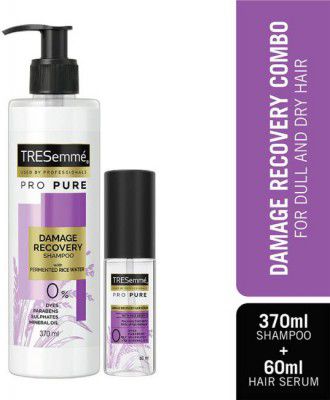 TRESemme Pro Pure Damage Recvry Kit with FermEnted RiceWater 370ml Shampoo and 60ml Serum  (2 Items in the set)