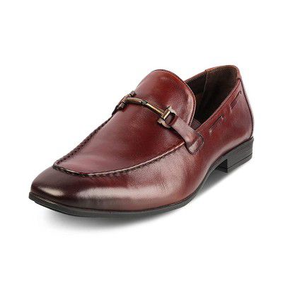 tresmode Mens Smart Casual Leather Loafers 203-SOBAA Brown Mens Loafer Shoes