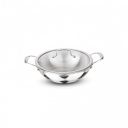 Signoraware Artista Tri Ply Stainless Steel Shallow Kadhai 22cm with Glass Lid...