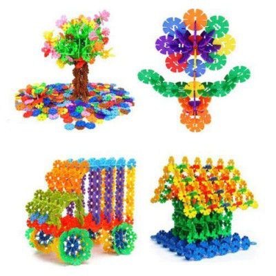 TRIBE YOUNG Flower Power Puzzle 6 Assorted Colors, Red, Green, Blue, Yellow, Orange, Purple