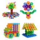 TRIBE YOUNG Flower Power Puzzle 6 Assorted Colors, Red, Green, Blue, Yellow, Orange, Purple...