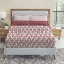 Trident Bedsheet Set - Urban Comfort Collection, 100% Cotton Bedsheet for Double Bed (1 Queen Size Bedsheet with 2 Pillow Covers) Superior Softness, 144 Thread Count - Delicate Blush...