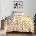 Trident Feather Tales Reversible Comforter Single Bed Blanket, 144 Thread Count, 100% Cotton Shell with 120 GSM Polyfill, AC Blanket Single Bed, Quilt - Aria Yellow...