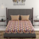 TRIDENT Moments Gift Box Collection , 100% Cotton Bed Sheet, 3-Piece Set, 1 Bedsheet and 2 Pillowcases , Super Soft, 120 Thread Count,Queen Size Sheet ,CITYVILLA Orange...
