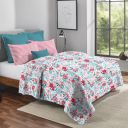 Trident Queen Size Comforter Blanket, 144 Thread Count, 100% Cotton Shell with 120 GSM Polyfill, Queen Bed Comforter Blanket, Urban Comfort Collection-Gardenia Blooms Pink...