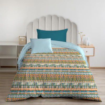 Trident Single Size Comforter Blanket, 144 Thread Count, 100% Cotton Shell with 120 GSM Polyfill, Midnight Bloom